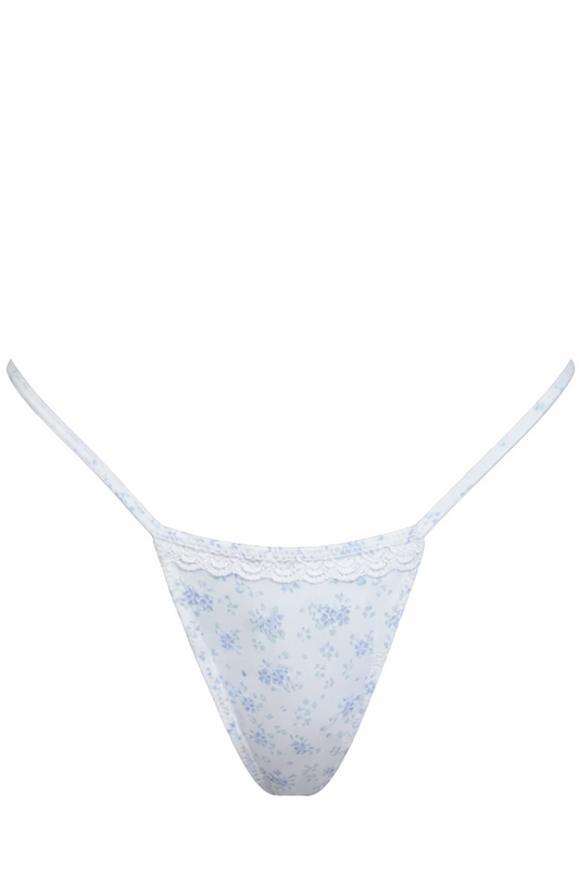 Stretch Lace Trim Bikini Bottom